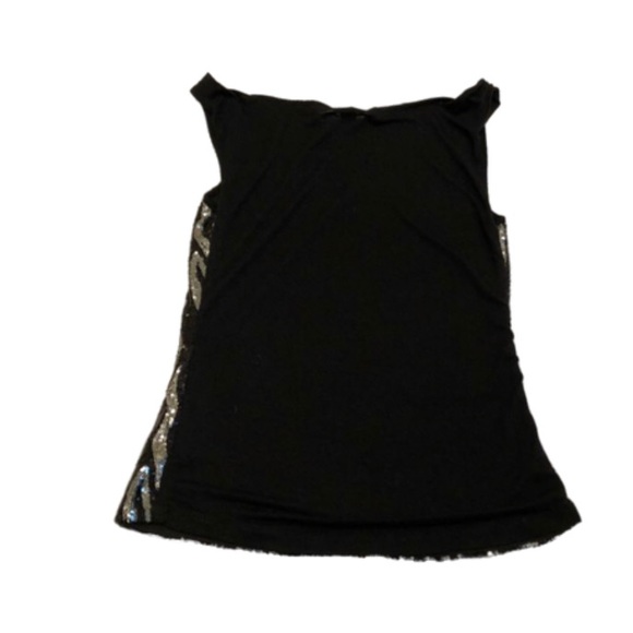 Femme de Carriere Sequined Tank Top Black Size M - Picture 4 of 9